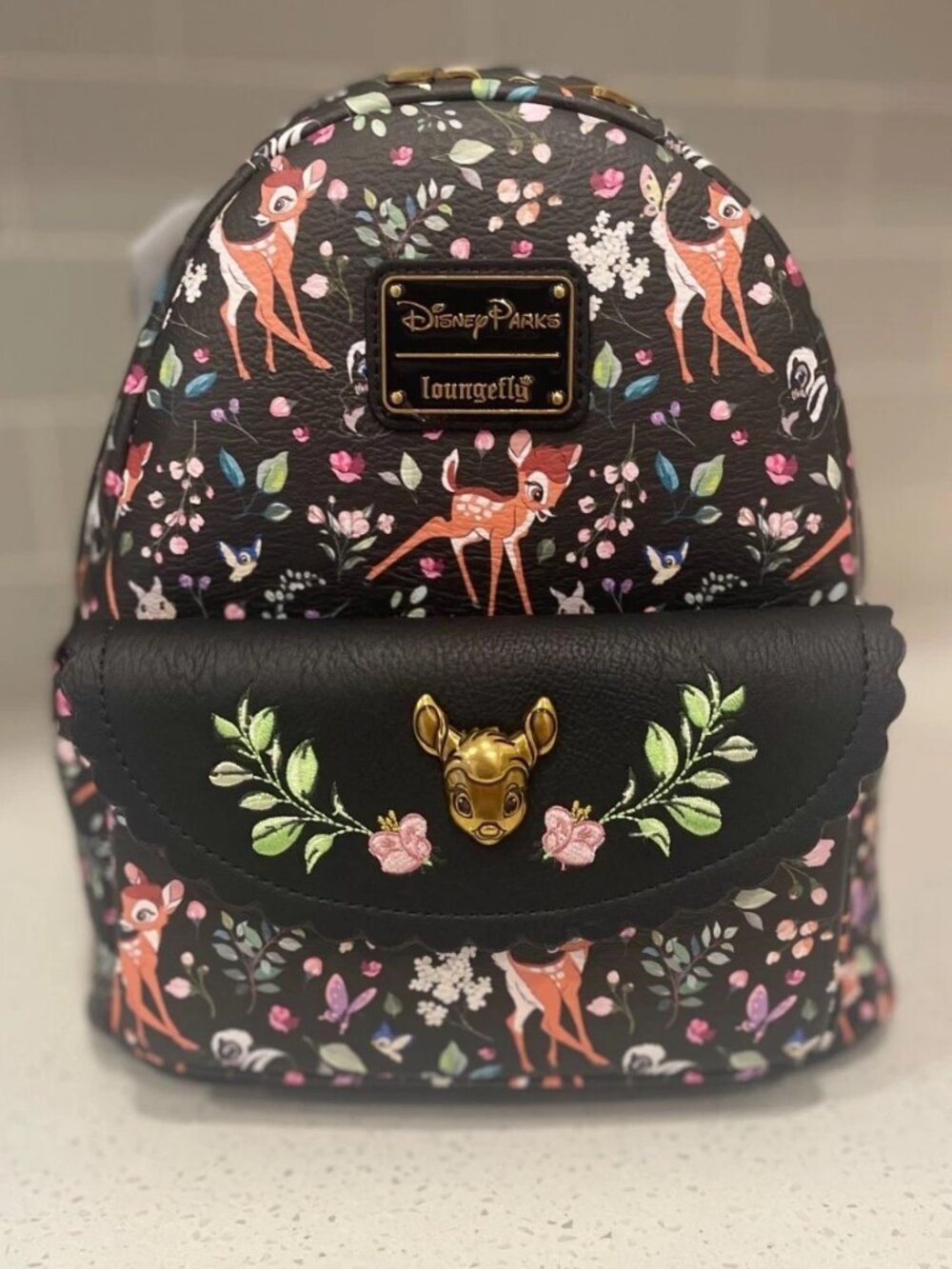 Bambi & Forest Friends Floral Mini Backpack Disney Parks Loungefly NWT